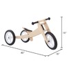 Toy Time 3-in-1 Balance Bike, Multistage Wooden Walking Tricycle Convertible, Boys/Girls Toy, Indoor/Outdoor 454548HEW